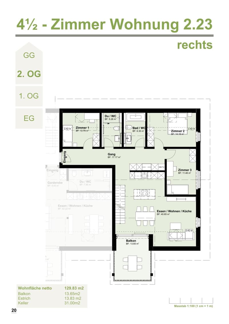 Modern 4.5-room new apartment in quiet Bleienbach (2)