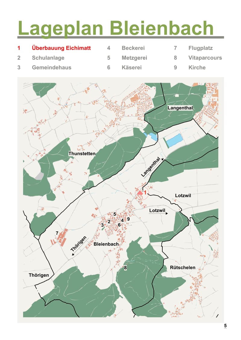 Bleienbach bietet die Grundversorgung und liegt nahe Langenthal.
