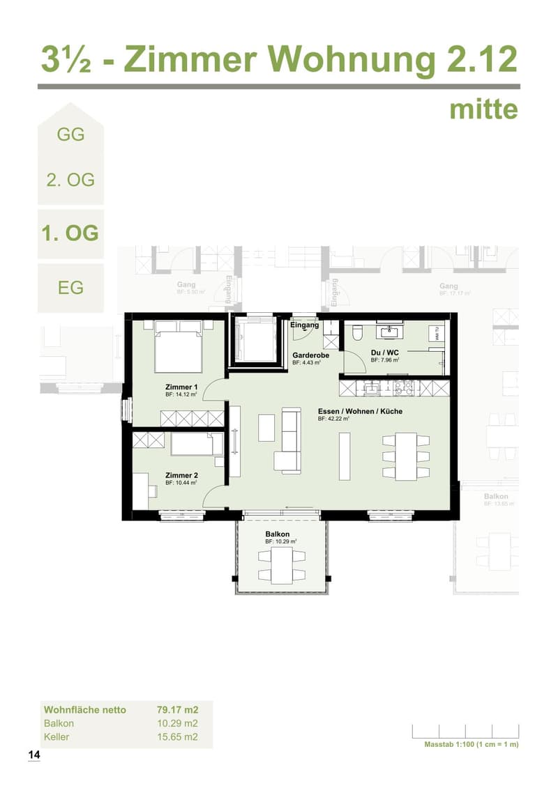 Spacious 3.5-room apartment 1st floor in modern new building (2)