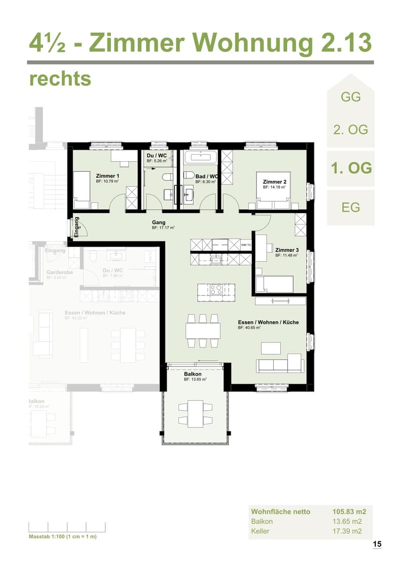 Spacious 4.5-room apartment 1st floor in modern new building (2)