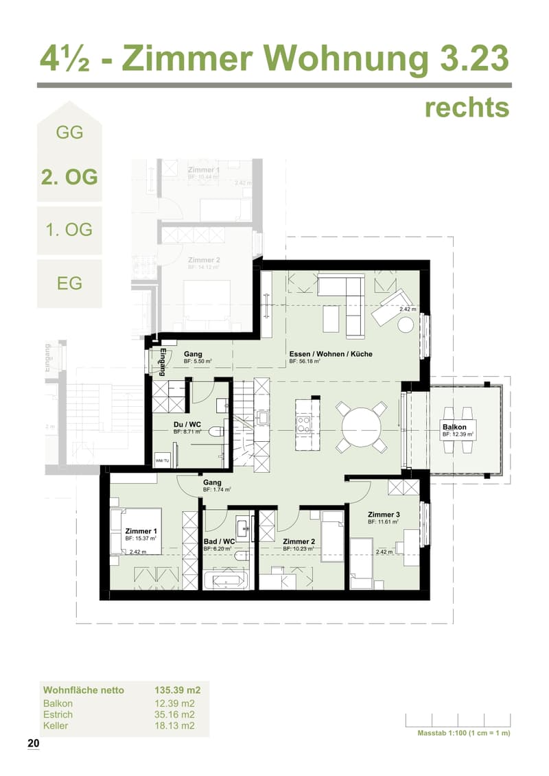Appartement moderne 4.5 pièces avec balcon à Bleienbach (2)