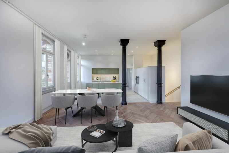 Exklusive 3.5-Zimmer-Gartenwohnung - Historischer Charme trifft modernen Wohnluxus (1)