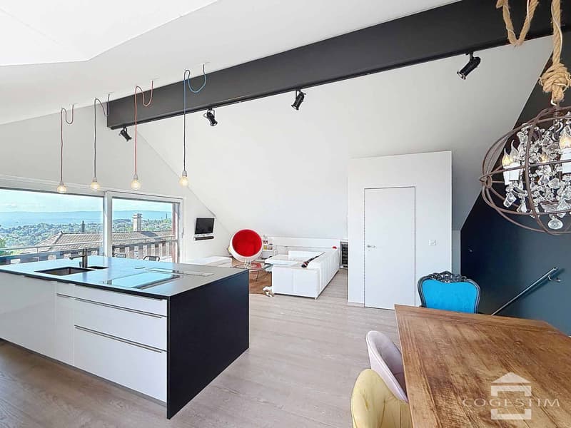 Spacious 5.5-room duplex with terrace and view of Lake Geneva (4)