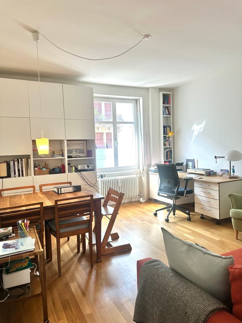 Charmante 3-Zimmer-Altbauwohnung mit Balkon in Basel-Gundeldingen (3)