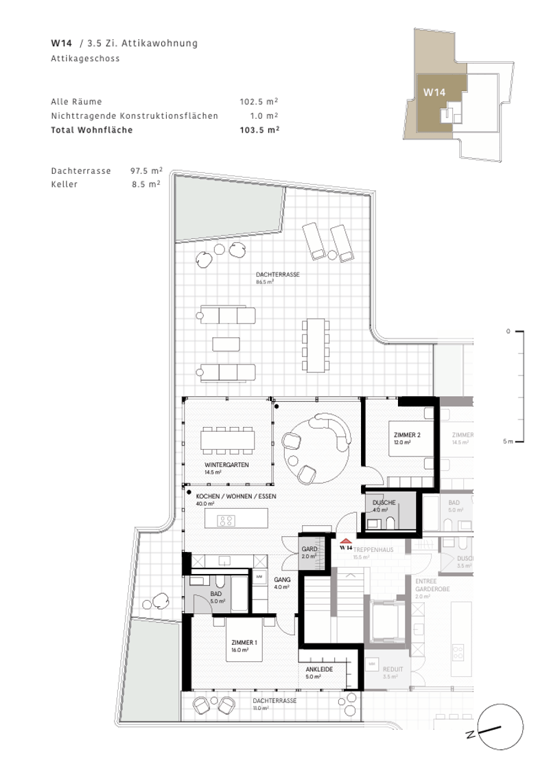 3.5-Zimmer-Attikawohnung mit grosszügiger Dachterrasse (7)