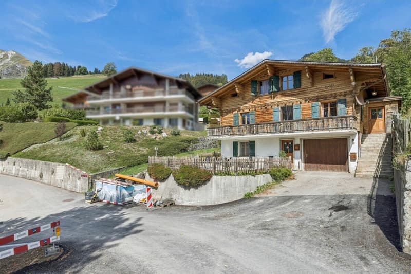 Grosses 7-Zimmer Chalet mit Einliegerwohnung und wunderbarer Weitsicht in Château-d'Oex VD (17)