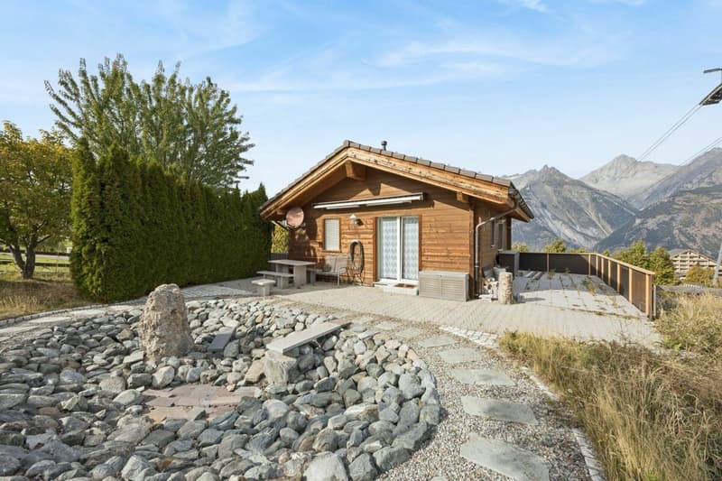 3,5-Zimmer Chalet in Unterbäch - herziges Tiny-Einfamilienhaus mit viel Privatsphäre (1)