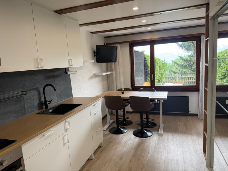 Joli studio avec espace nuit séparé et jardin - à l'année - Nendaz (1)
