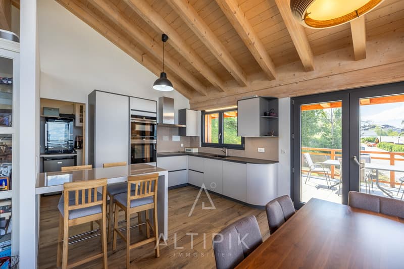 Un chalet récent (2021) avec les Alpes en toile de fond (4)