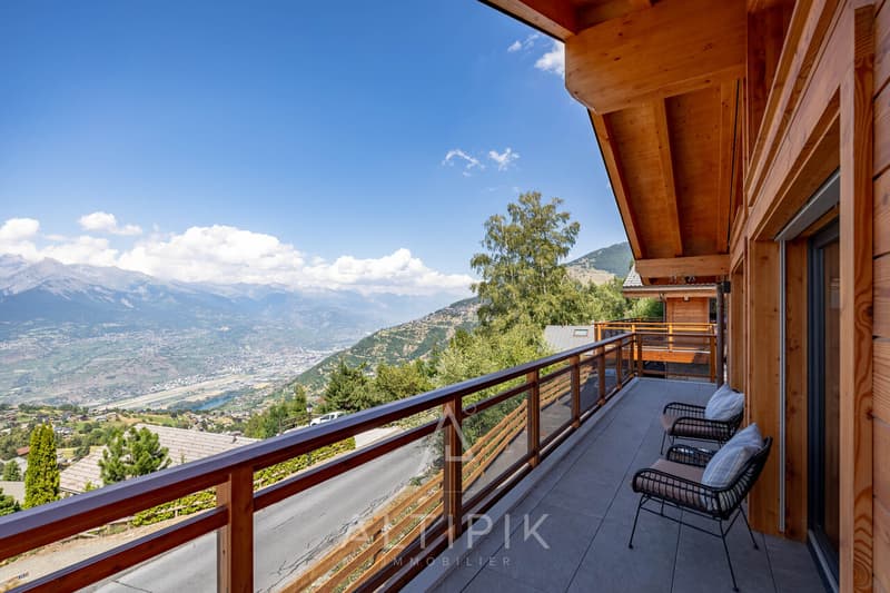 Un chalet récent (2021) avec les Alpes en toile de fond (5)