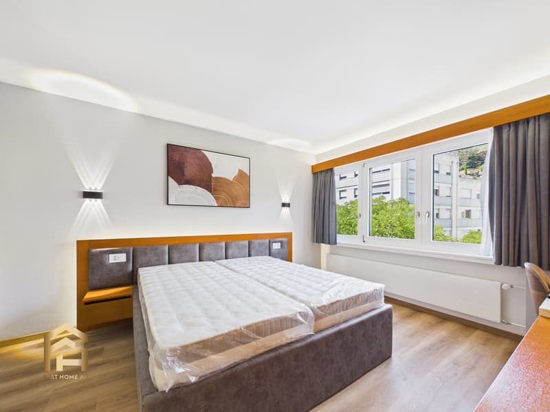 Beispiel-Etage: umgebautes Hotelzimmer