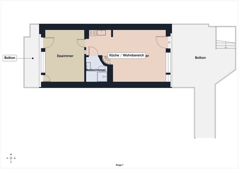 Grundriss - 3.5 ZWG Duplex - EG