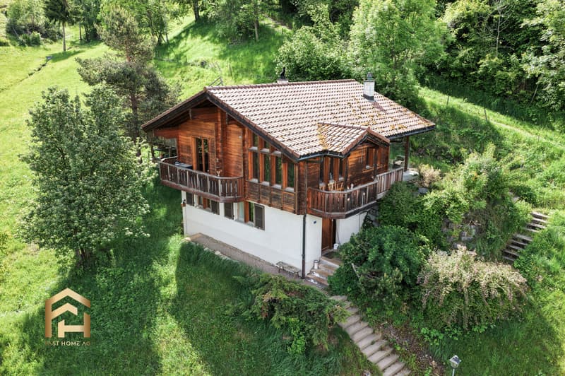 Above the roofs of Ried-Brig: single-family house with winter garden, sauna & panoramic view (1)