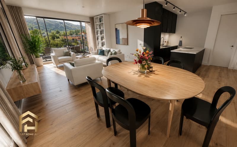 Wohnzimmer und Küche