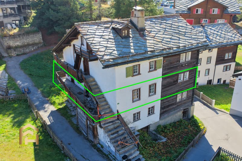 Altbauwohnung zum Umbauen im Dorfkern von Saas-Fee, Zweitwohnsitz bewi (1)