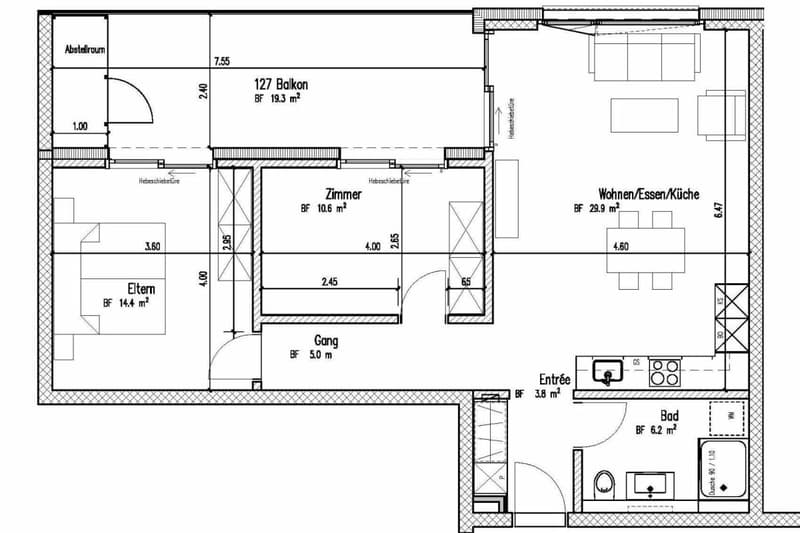 Attractive 3½-room apartment on the ground floor (8)