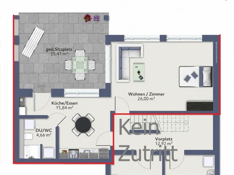 Helle 1½-Zimmer-Einliegerwohnung mit viel Privatsphäre (3)
