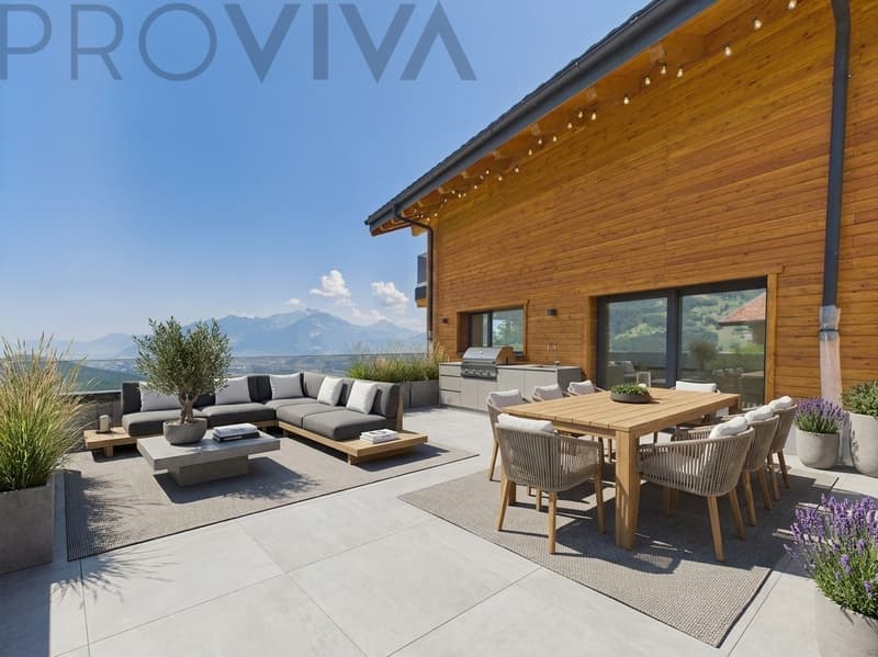 Casa B Choëx - Chalet di Nuova Costruzione con Terrazza & Flessibilità (5)