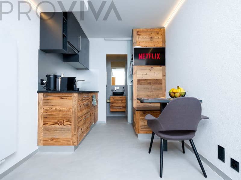 Renoviertes Studio mit Hallenbad, Sauna & Tennisplatz (4)