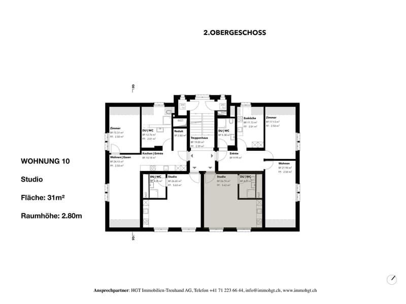 Appartement studio moderne avec charme de bâtiment ancien (12)