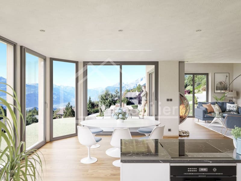 Chalet individuel d'exception - Vue panoramique sur les Alpes - Mayens (3)