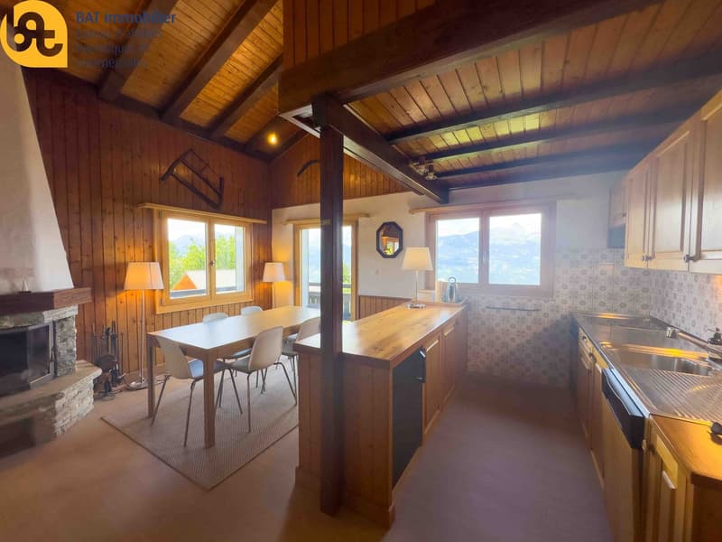 Duplex sur les hauteurs de Vercorin pour 7 personnes (7)