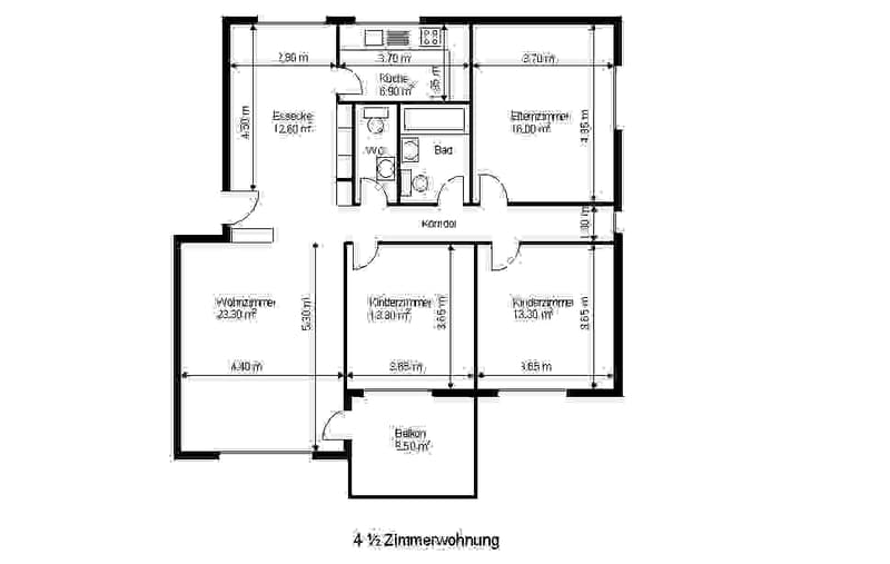 4 1/2 Zimmerwohnung; sonnige, ruhig und hell (15)