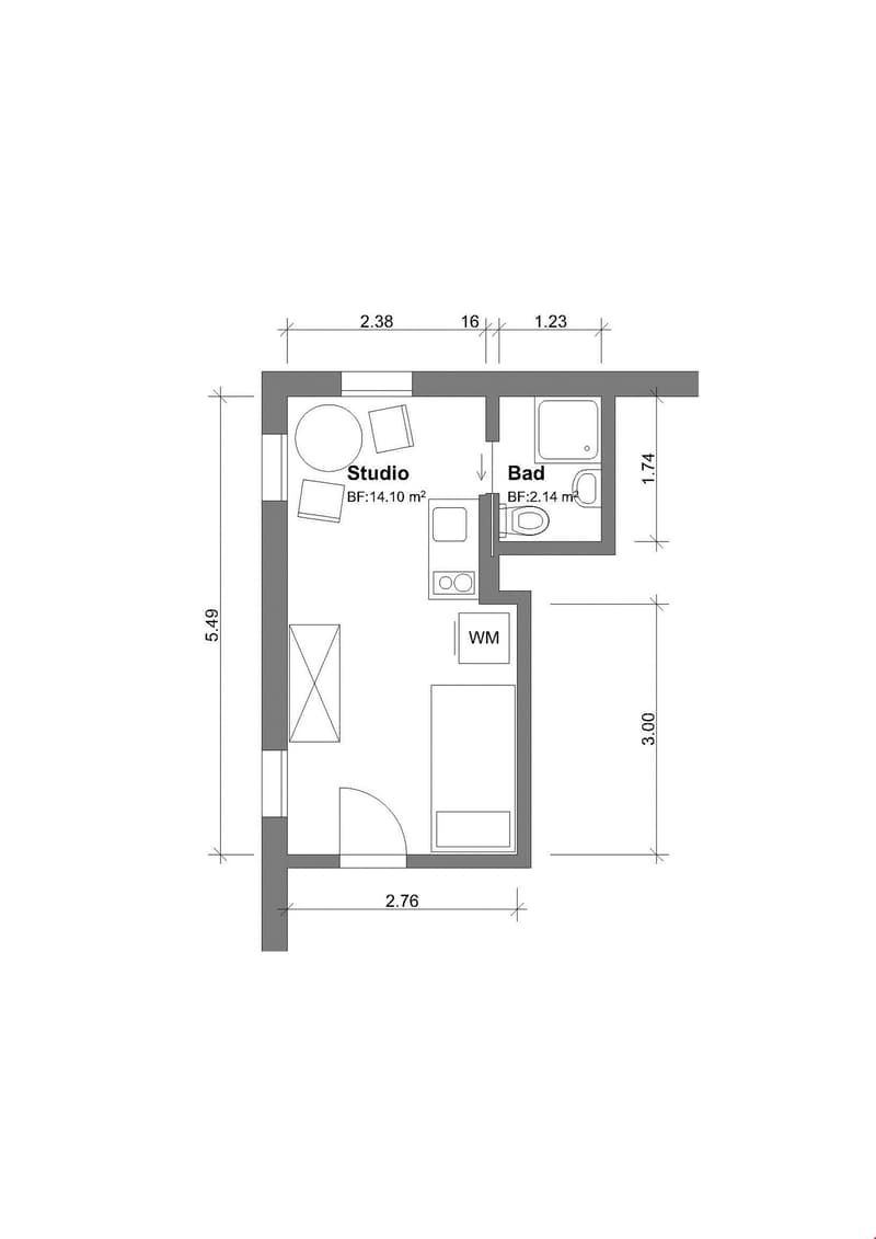 Grundriss Studio