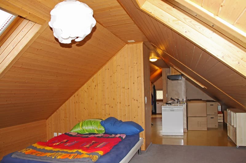 Wohn- und Schlafbereich mit Blick in die Küche