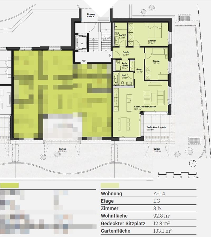 Neuwertige helle 3.5 - Zimmerwohnung mit Garten im Herzen von Willisau (20)