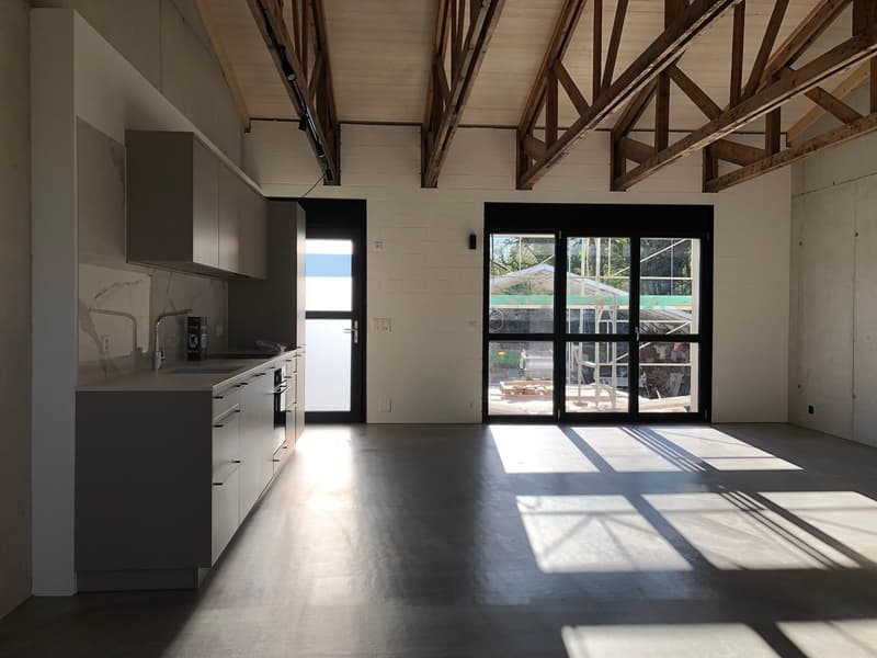 Loft apartment with partially covered seating area/balcony and west-facing orientation (2)