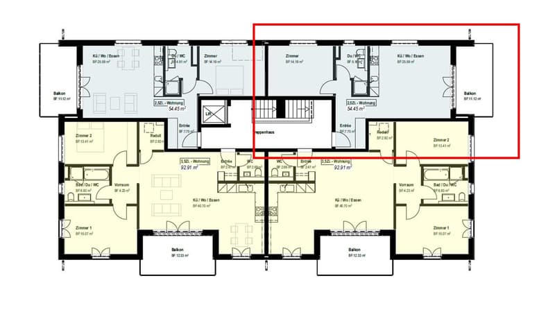 Idyllisch gelegene 2.5 Zimmerwohnung im 1.OG mit Balkon (8)