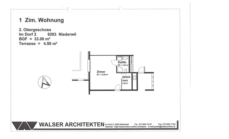 Appartamento monostanza in affitto a Niederwil (2)