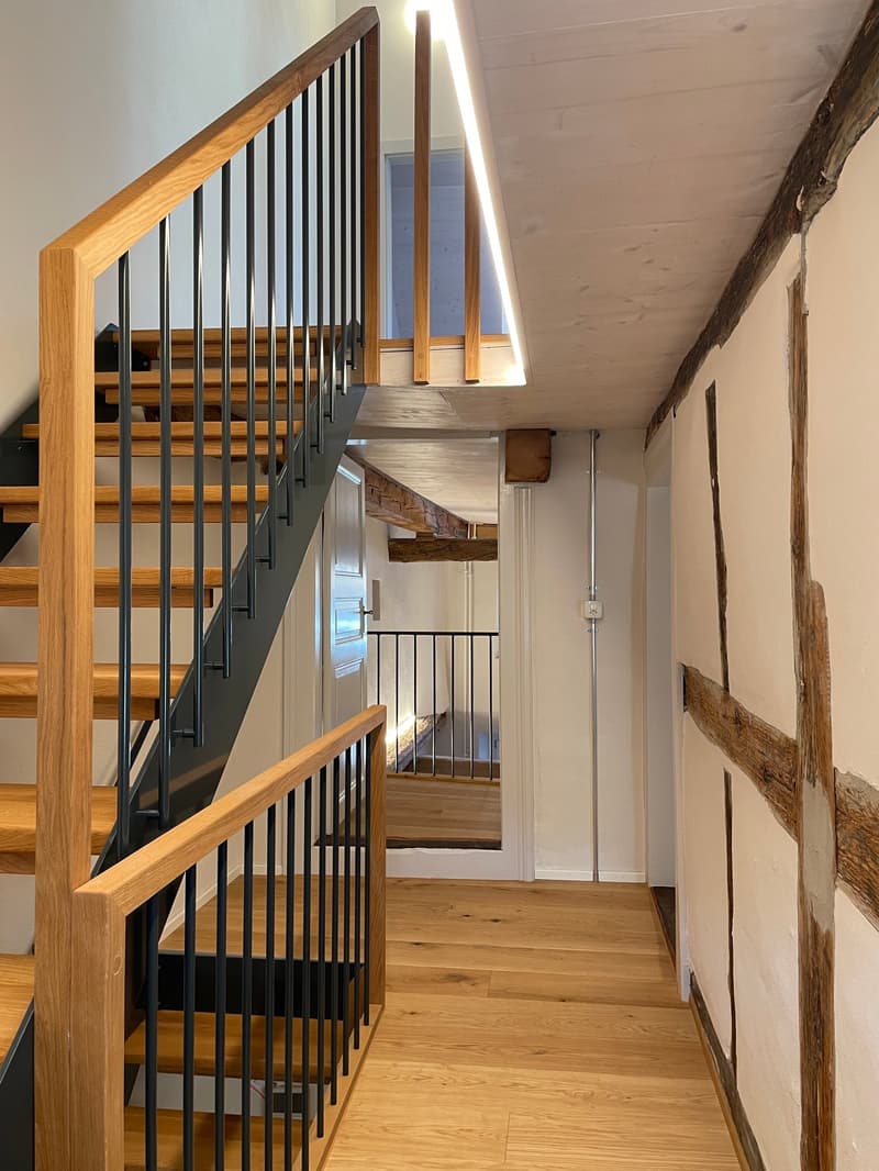 Treppe zum Dachgeschoss