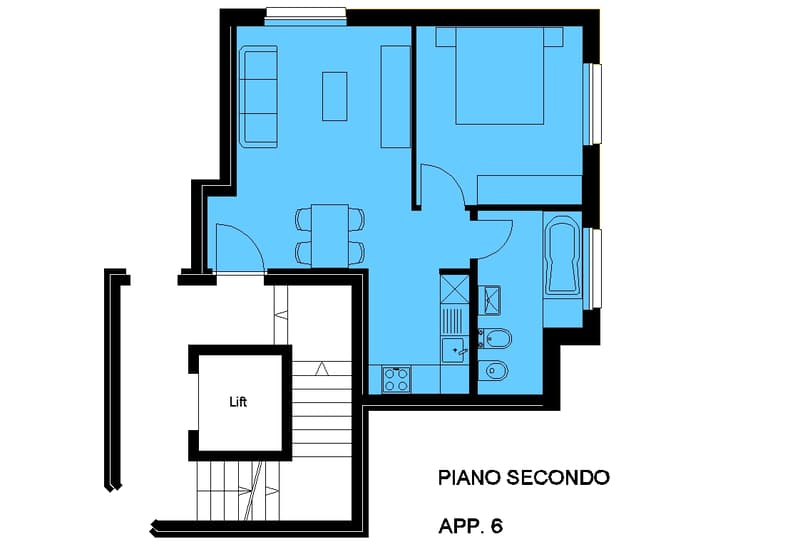 living room, kitchen, 2 bedrooms, 2 bathrooms, balcony