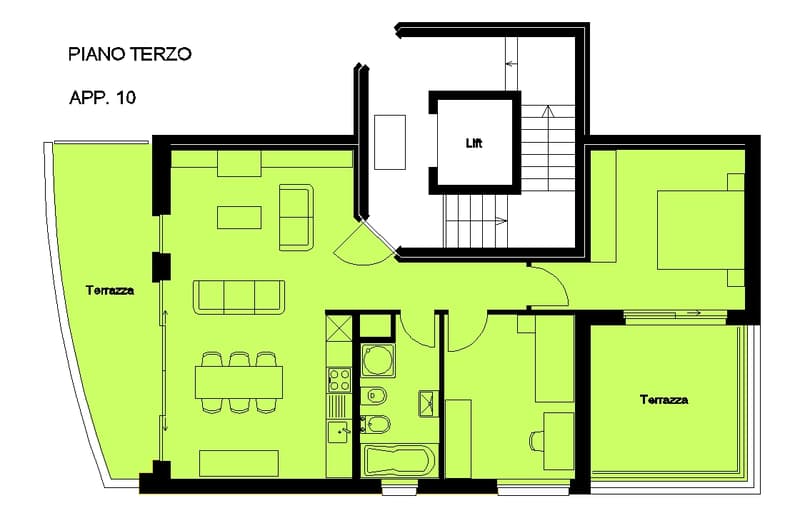 Moderno attico di 3.5 locali a Stabio con doppio balcone (7)