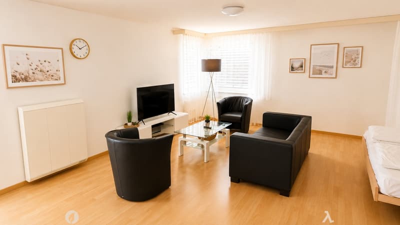 Möbliert wohnen im Herzen von Biel – 40 m², Balkon, Klima & Sauna (7)