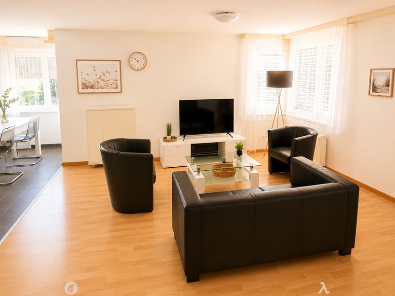Möbliert wohnen im Herzen von Biel – 40 m², Balkon, Klima & Sauna (6)