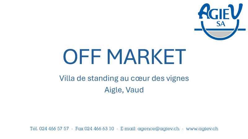 Villa for sale in Aigle, Vaud, off the market