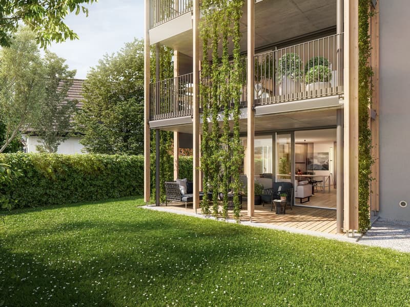 Wohntraum mit Gartenidylle - 3.5-Zimmer Eigentumswohnung in Rüfenacht (2)