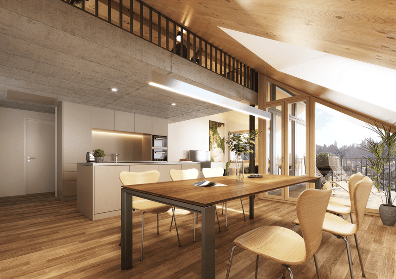 Moderne 4.5-Zimmer-Dachwohnung in ruhiger Lage von Heimberg (3)