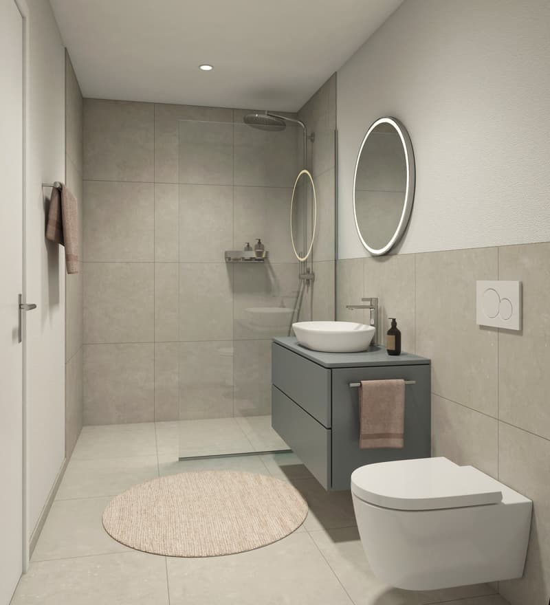 Appartement moderne de 4,5 pièces en étage mansardé avec galerie dans un quartier calme d'Etziken (8)