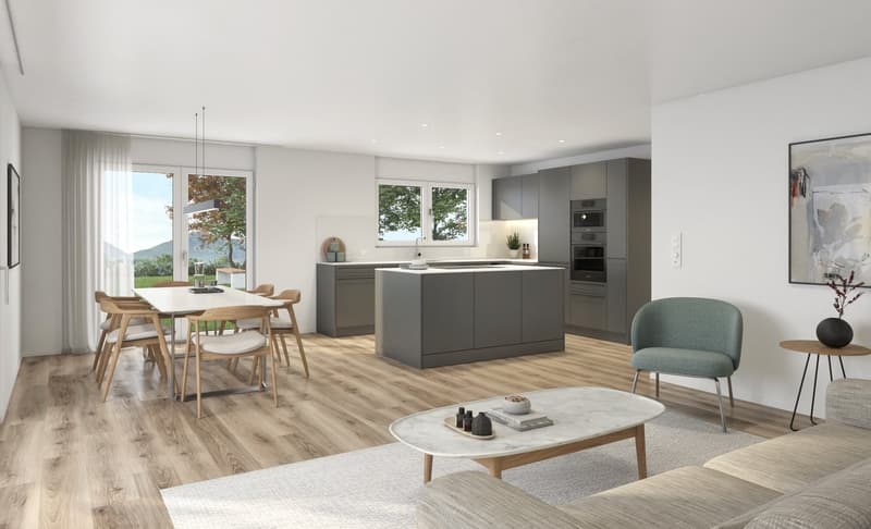 Appartement moderne 3.5 pièces en étage sous combles dans un quartier calme d'Etziken (12)