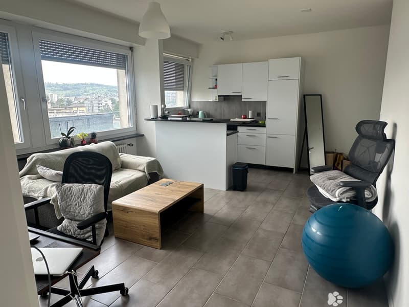 Lumineux appartement de 2 pièces avec balcon au 6e étage – Bienne (2)