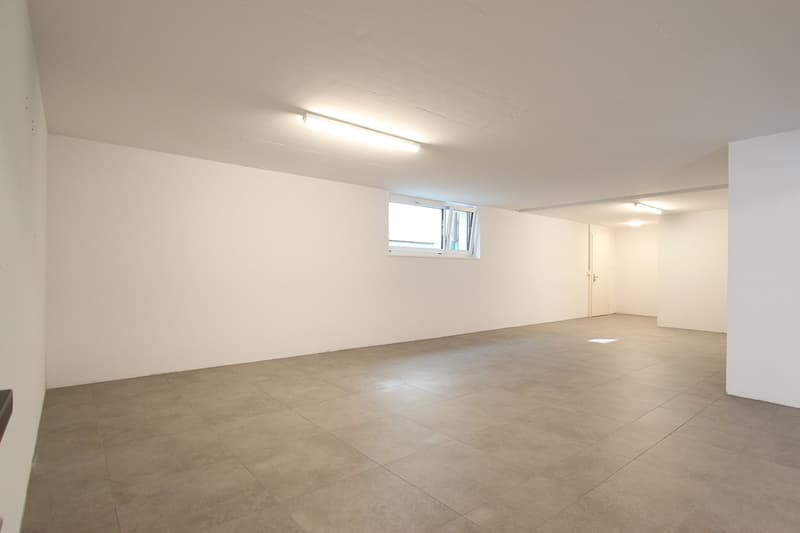 empty room, tiled floor, single window, ceiling light