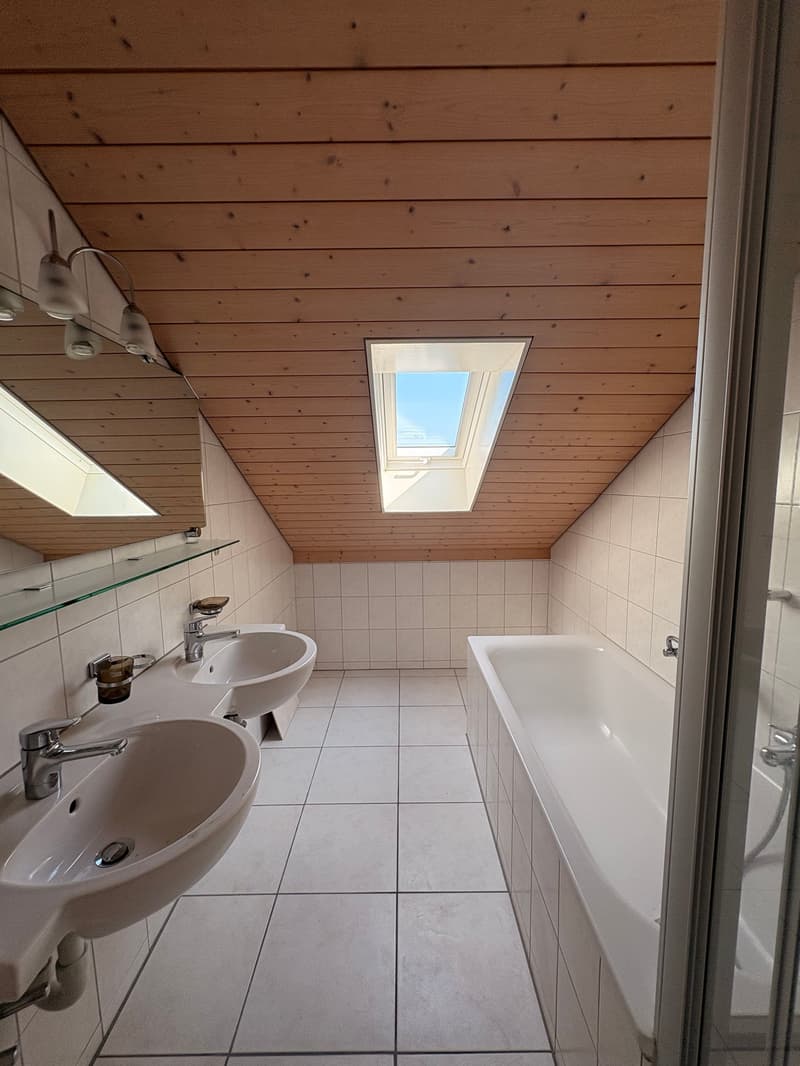 Appartement mansardé charmant et abordable avec cheminée, calme et pourtant central (18)