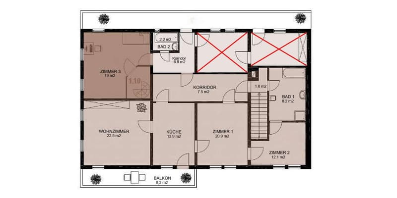 Altbauwohnung im 1. Obergeschoss in Fräschels (6)