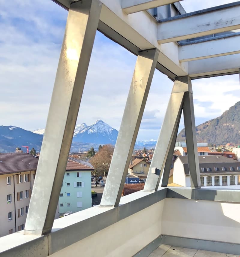 Appartement spacieux 3.5 pièces sous les toits avec terrasse et vue sur les montagnes (6)
