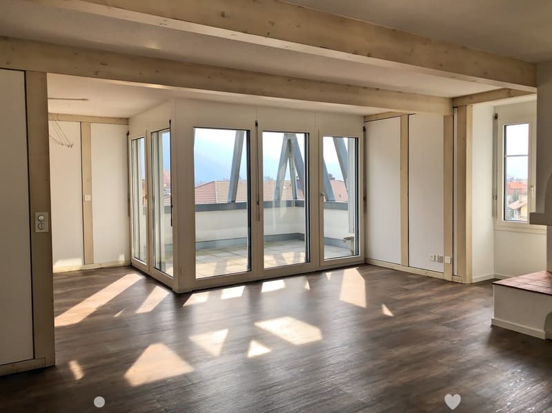 Grosszügige 3.5-Zimmer-Dachwohnung mit Terrasse und Bergsicht (1)
