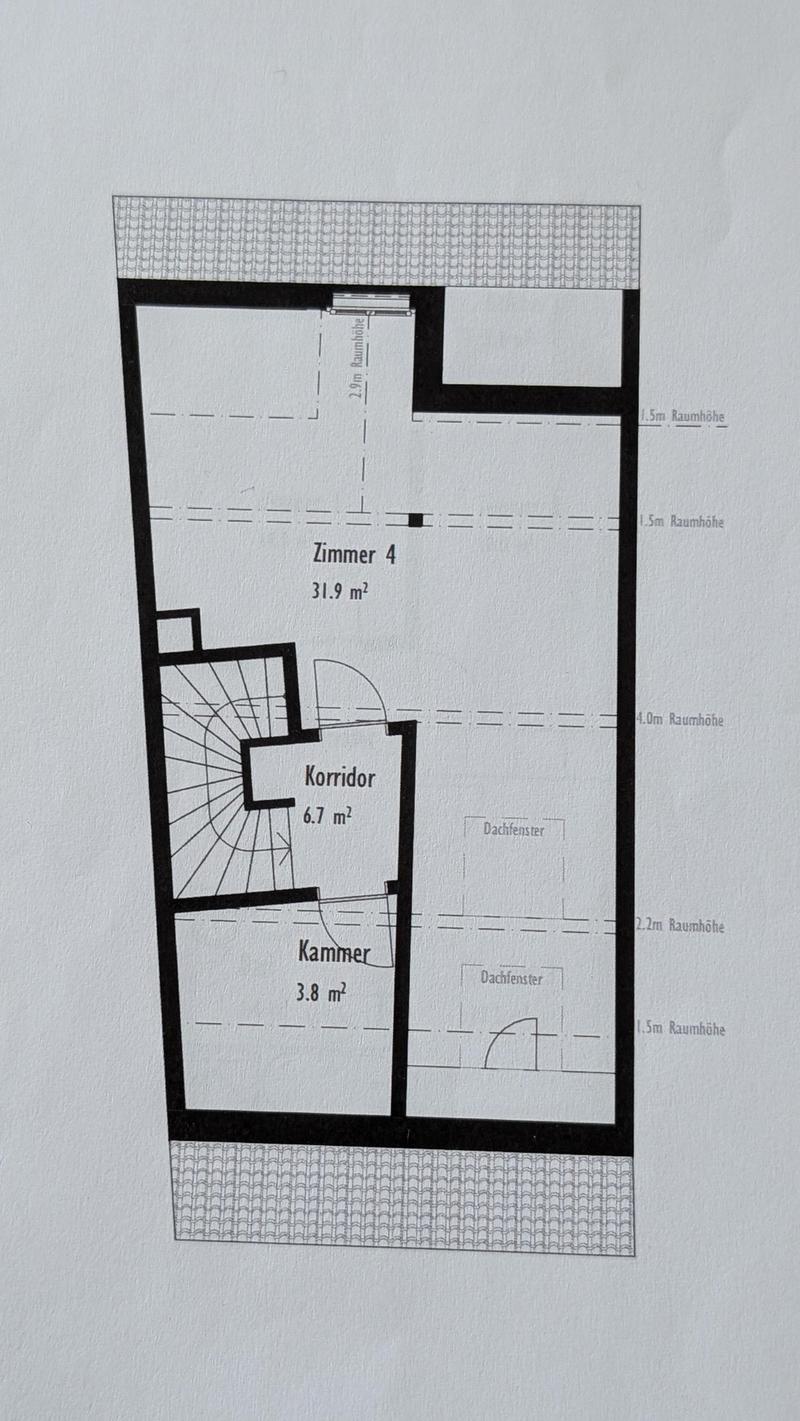 Corridor, room, attic room, attic room, attic room